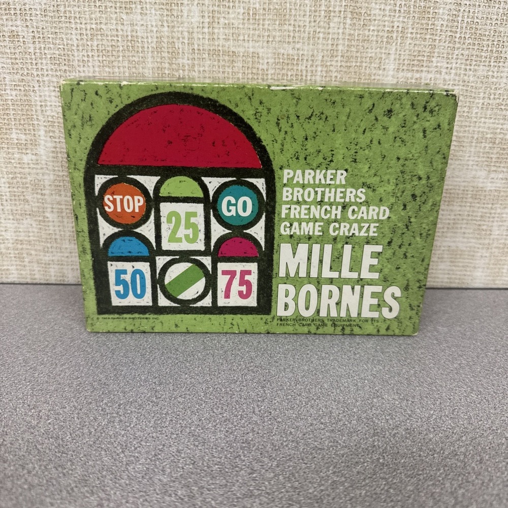 Vintage Mille Bornes French Card Game Parker Bros 1962 Complete 112 Cards